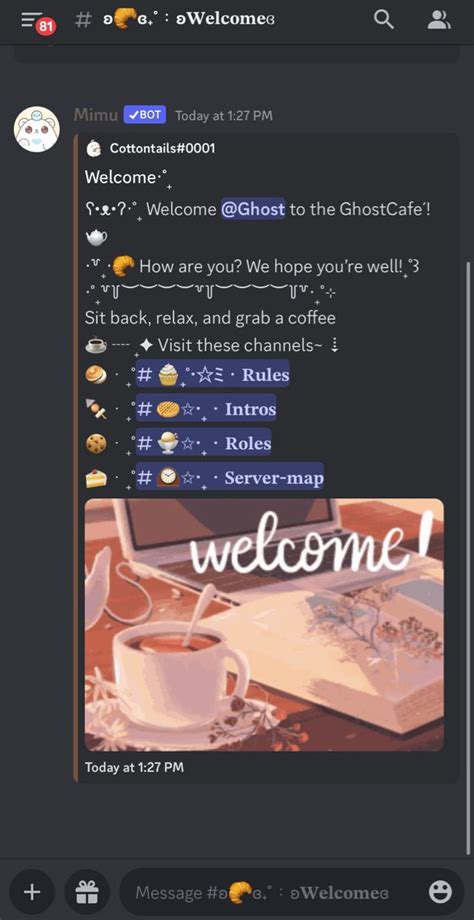 discord welcome message examples copy and paste