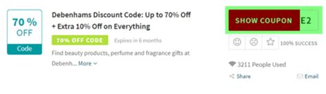 Discount Code In Debenhams