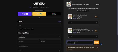 Discount Code Umzu