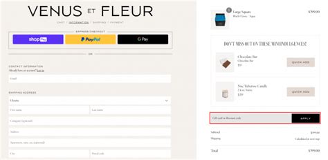 Discount Codes For Venus Et Fleur