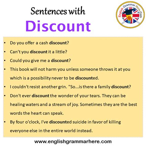 Discount Examples In A Sentence