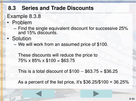 discount series example problems with solutions