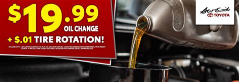 discount tire change oil specials