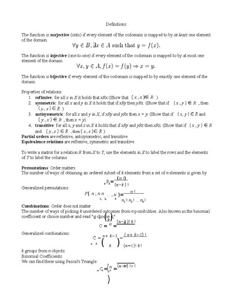 discrete math study guide pdf