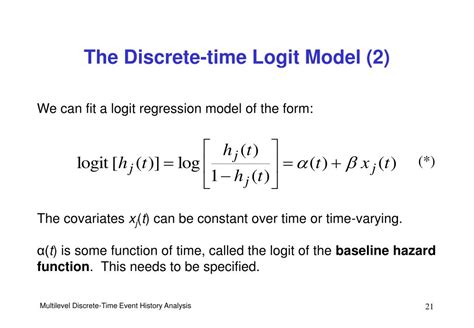 discrete time logit model