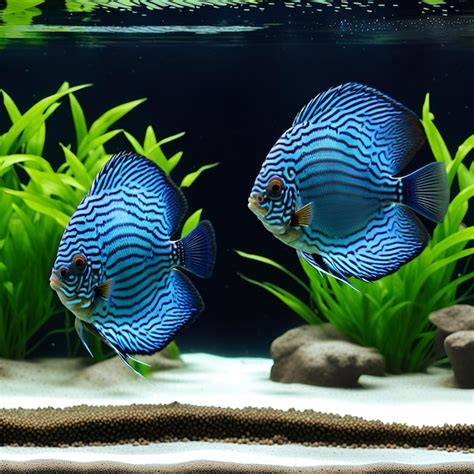 Discus Tank Blue Background