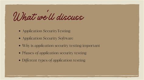 Discuss Application Security
