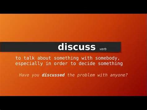 Discuss Definition In