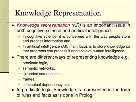 Discuss Knowledge Representation With Examples