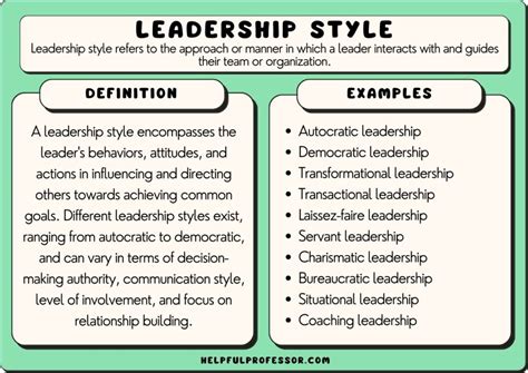 discuss leadership styles with examples