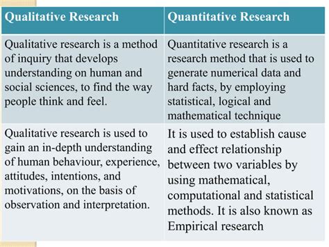 discuss the differences between qualitative and quantitative research methods