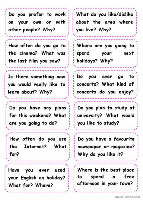 discussion questions for intermediate students
