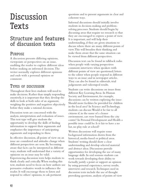 discussion text introduction example