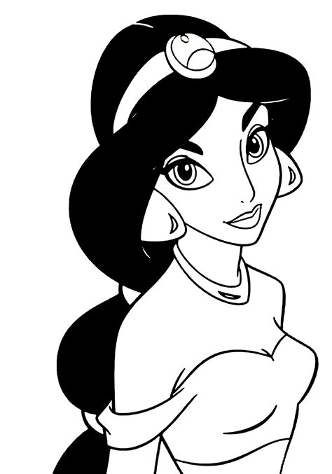 36 Disegni della Principessa Jasmine e Aladdin da Colorare