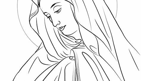 Disegno di La Madonna da colorare | Disegni da colorare e stampare gratis