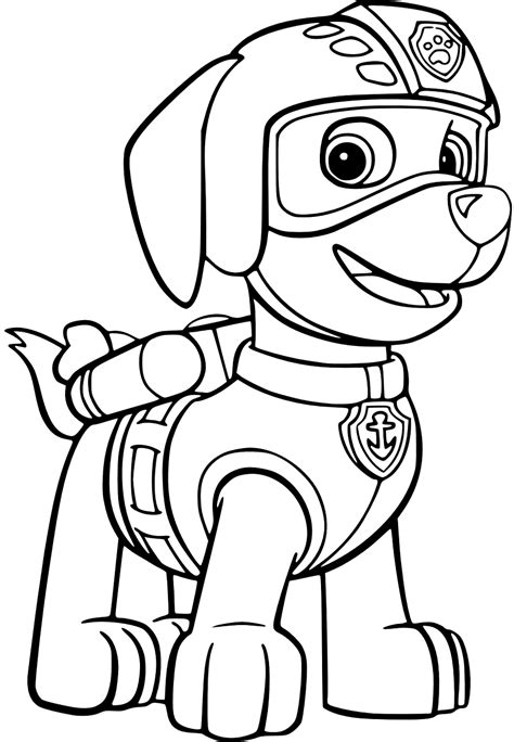 zuma paw patrol disegni da colorare per bambini gratis
