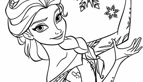 Stampa e colora: Disney Frozen - Elsa - disegno da stampare e colorare