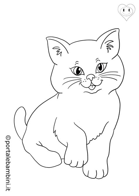 disegnidacolorarebambini I gattino