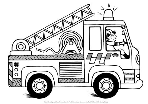 Camion Dei Vigili Del Fuoco O Firemachine Con Il Libro Da