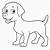 disegno di un cagnolino da colorare