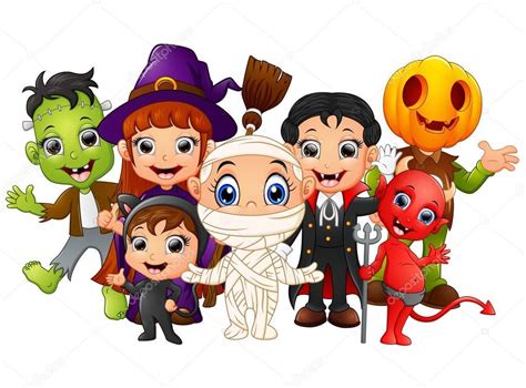 Disfraces de Halloween para niños. bruja, Frankenstein, Drácula