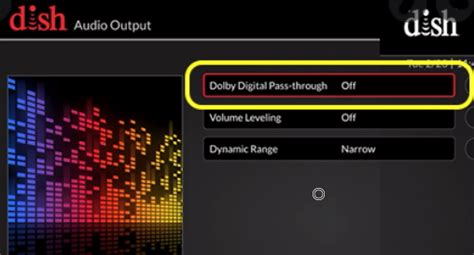 dish network audio settings