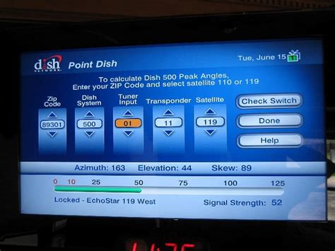 Dish Network Azimuth And Elevation By Zip Code
