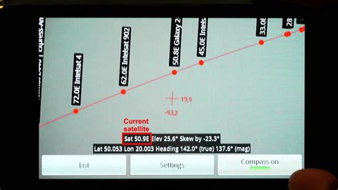 dish network satellite locations in the sky