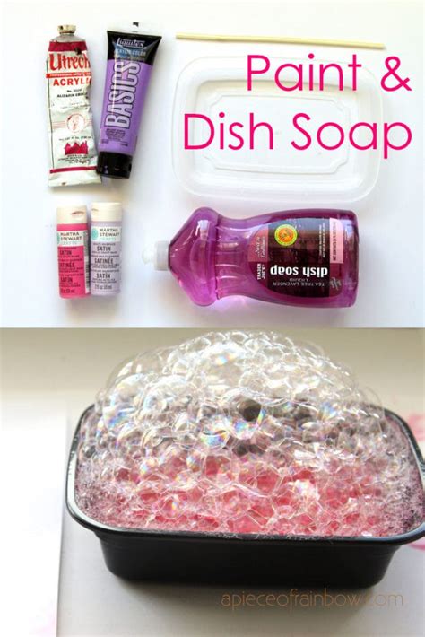 Dish Soap Bubble Painting