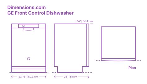 Dishwasher Front Dimensions
