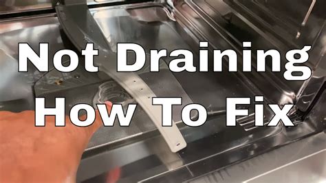 dishwasher not draining properly