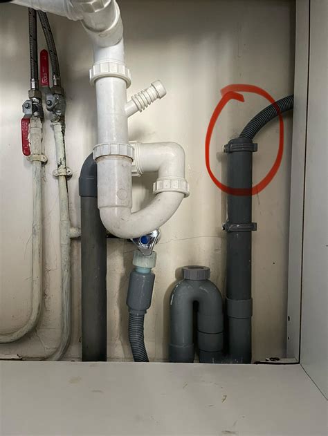 dishwasher pipe blocked