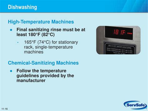 dishwasher sanitizing temperature