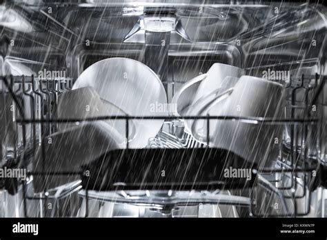 dishwasher working inside