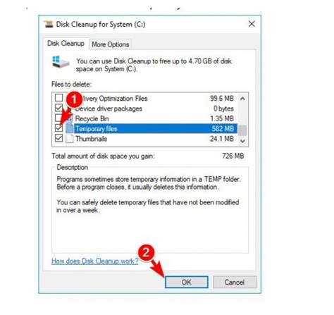 Disk Cleanup Command Example