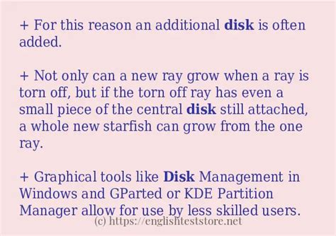 Disk Example Sentence