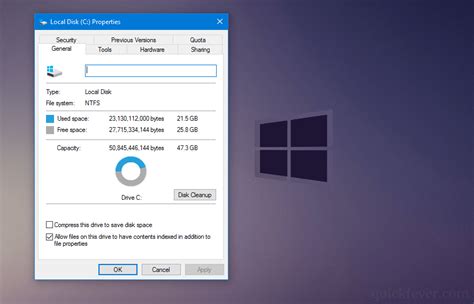 disk space requirements for windows 10