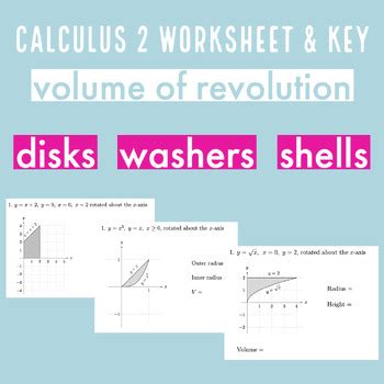 Disk Washer And Shell Method Practice Problems