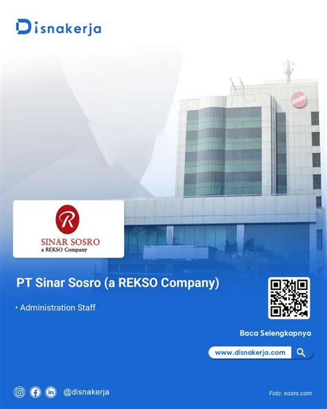 INFO LOKER! PT Sinar Sosro (a REKSO Company) Buka Lowongan Kerja