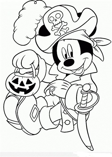 Mickey Mouse Halloween Coloring Pages Printable Coloring Pages