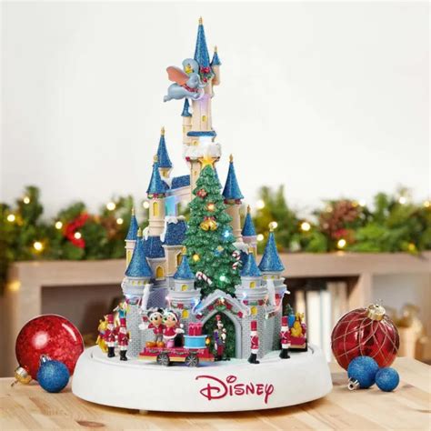 disney animated castle with lights and music