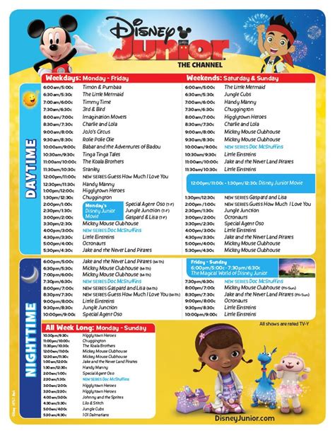 disney junior canada schedule guide