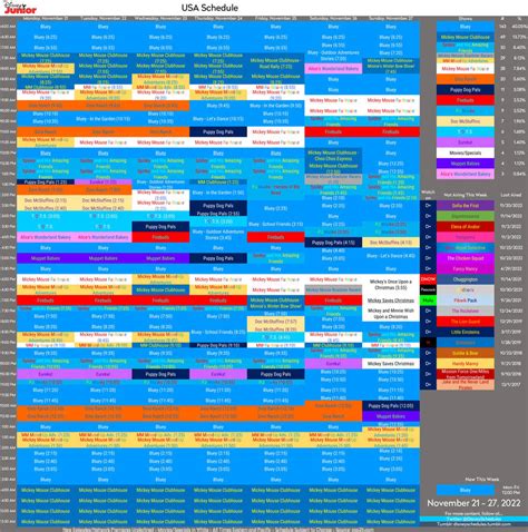 disney junior schedule