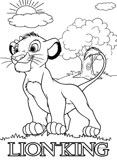 disney lion king coloring pages