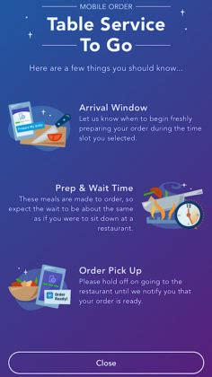 Disney Mobile Dining