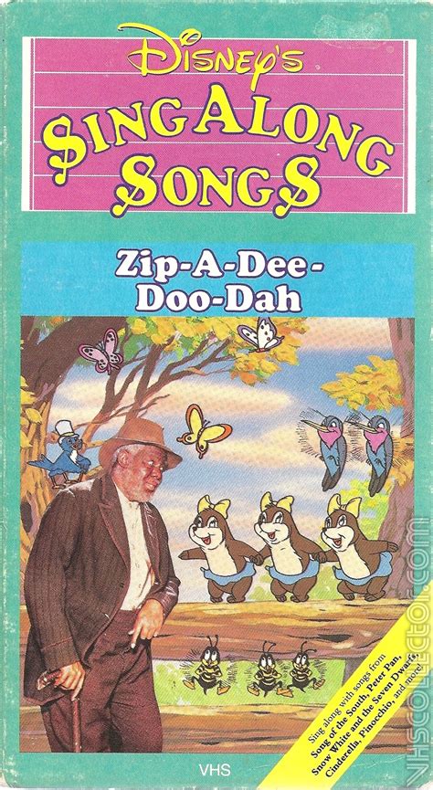 disney sing along songs zip a dee doo dah vhs
