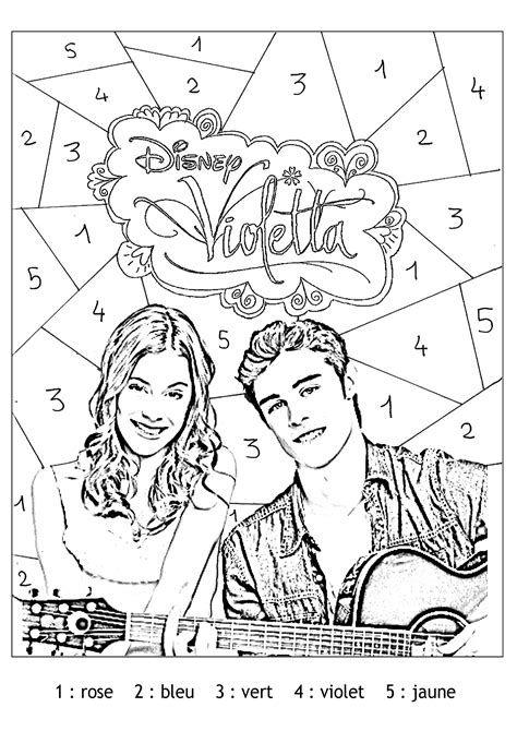 disney violetta coloring pages