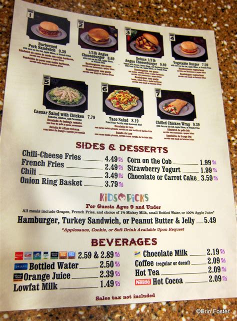 disney world pecos bill menu