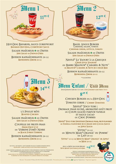 disneyland paris restaurant prices