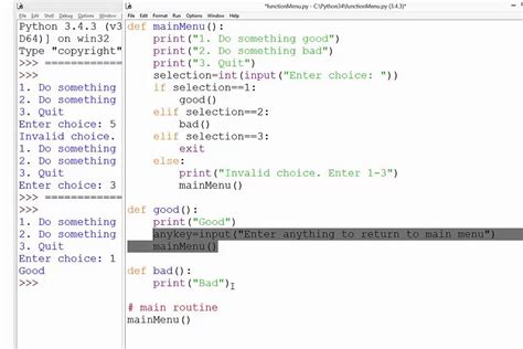 Display A Menu In Python